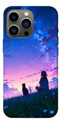 Чехол itsPrint Space girl and cat для Apple iPhone 13 Pro (6.1")