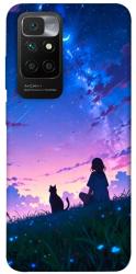 Чехол itsPrint Space girl and cat для Xiaomi Redmi 10