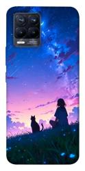 Чехол itsPrint Space girl and cat для Realme 8