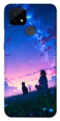 Чехол itsPrint Space girl and cat для Realme C21