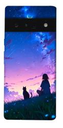 Чехол itsPrint Space girl and cat для Google Pixel 6 Pro