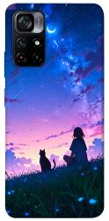 Чохол itsPrint Space girl and cat для Xiaomi Poco M4 Pro 5G