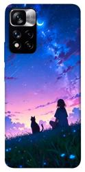 Чохол itsPrint Space girl and cat для Xiaomi Poco M4 Pro 5G