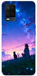 Чехол itsPrint Space girl and cat для Oppo A16s / A16