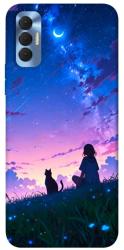 Чехол itsPrint Space girl and cat для TECNO Spark 8P