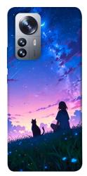 Чохол itsPrint Space girl and cat для Xiaomi 12 / 12X