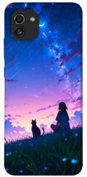 Чехол itsPrint Space girl and cat для Samsung Galaxy A03