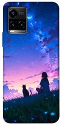 Чехол itsPrint Space girl and cat для Vivo Y21 / Y33s