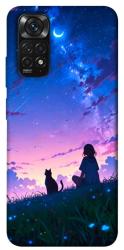 Чохол itsPrint Space girl and cat для Xiaomi Redmi Note 11 (Global) / Note 11S