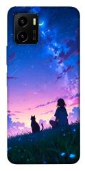 Чехол itsPrint Space girl and cat для Vivo Y15s