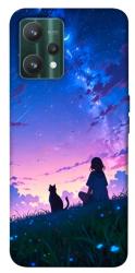 Чехол itsPrint Space girl and cat для Realme 9 Pro