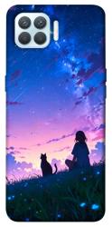 Чехол itsPrint Space girl and cat для Oppo F17 Pro