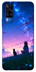 Чехол itsPrint Space girl and cat для Vivo Y51a