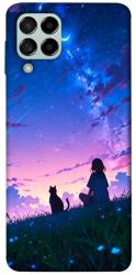 Чехол itsPrint Space girl and cat для Samsung Galaxy M53 5G