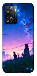 Чехол itsPrint Space girl and cat для OnePlus Nord N20 SE