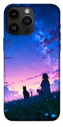 Чохол itsPrint Space girl and cat для Apple iPhone 14 Pro Max (6.7")