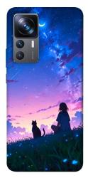 Чехол itsPrint Space girl and cat для Xiaomi 12T / 12T Pro