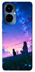 Чехол itsPrint Space girl and cat для TECNO Camon 19 (CI6n) / 19 Pro (CI8n)
