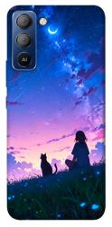Чохол itsPrint Space girl and cat для TECNO Pop 5 LTE