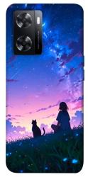 Чохол itsPrint Space girl and cat для Oppo A57s