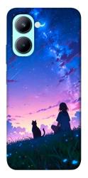 Чохол itsPrint Space girl and cat для Realme C33