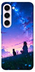 Чехол itsPrint Space girl and cat для Samsung Galaxy S23+