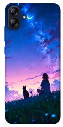 Чехол itsPrint Space girl and cat для Samsung Galaxy A04e