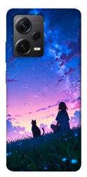 Чехол itsPrint Space girl and cat для Xiaomi Redmi Note 12 Pro+ 5G
