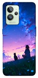 Чехол itsPrint Space girl and cat для Realme GT2