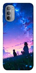 Чехол itsPrint Space girl and cat для Motorola Moto G31
