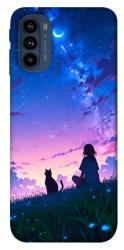Чехол itsPrint Space girl and cat для Motorola Moto G41