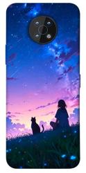 Чехол itsPrint Space girl and cat для Nokia G50