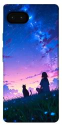 Чехол itsPrint Space girl and cat для Google Pixel 7a