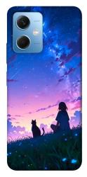 Чехол itsPrint Space girl and cat для Xiaomi Poco X5 5G