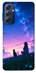 Чехол itsPrint Space girl and cat для Samsung Galaxy M54 5G
