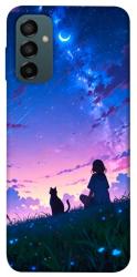 Чехол itsPrint Space girl and cat для Samsung Galaxy M34 5G