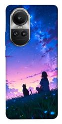 Чохол itsPrint Space girl and cat для Oppo Reno 10