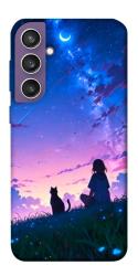 Чехол itsPrint Space girl and cat для Samsung Galaxy S23 FE