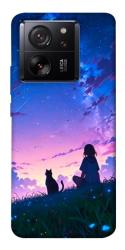 Чехол itsPrint Space girl and cat для Xiaomi 13T