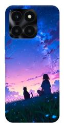 Чехол itsPrint Space girl and cat для Huawei Honor X6a