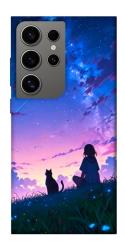 Чехол itsPrint Space girl and cat для Samsung Galaxy S24 Ultra