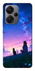 Чехол itsPrint Space girl and cat для Xiaomi Redmi Note 13 Pro+