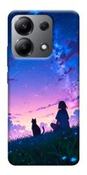 Чехол itsPrint Space girl and cat для Xiaomi Redmi Note 13 4G