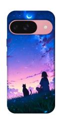 Чехол itsPrint Space girl and cat для Google Pixel 9