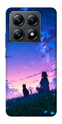 Чехол itsPrint Space girl and cat для Xiaomi 14T Pro
