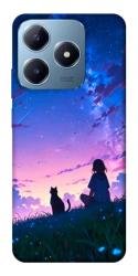 Чехол itsPrint Space girl and cat для Realme C63 4G