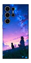 Чехол itsPrint Space girl and cat для Samsung Galaxy S25 Ultra