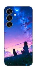 Чохол itsPrint Space girl and cat для Samsung Galaxy S25+