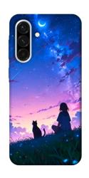 Чехол itsPrint Space girl and cat для Samsung Galaxy A36 5G