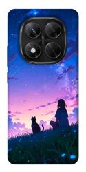 Чехол itsPrint Space girl and cat для Xiaomi Redmi Note 14 Pro 5G